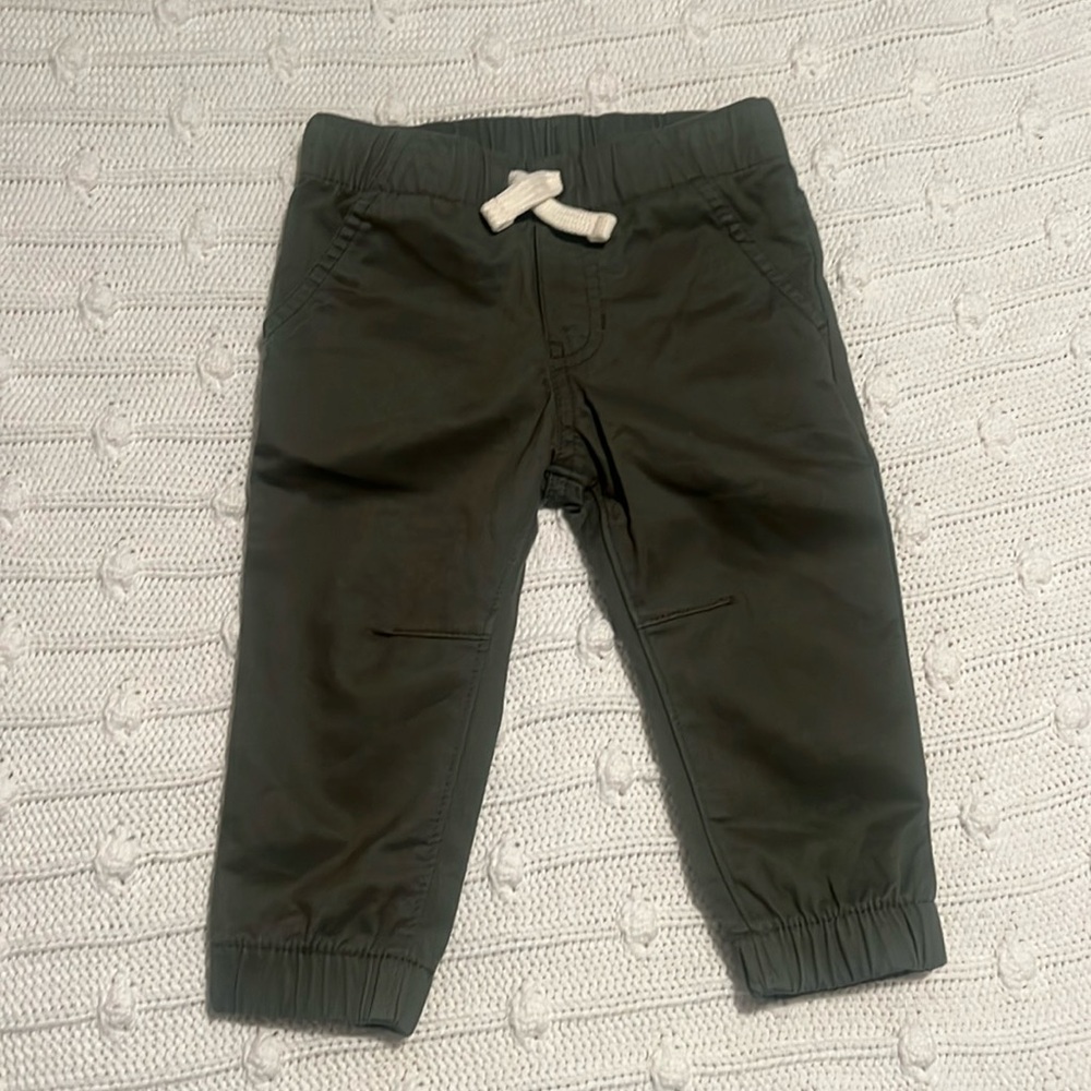 Baby boy dark green cargos